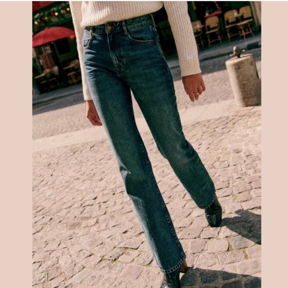 Sezane Serge Dark Denim size 38/6 - Picture 2 of 11